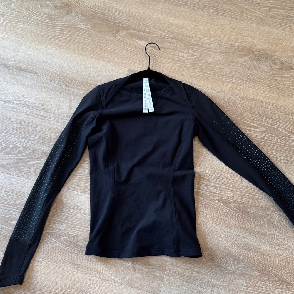 Lululemon Kanto Catch Me Long Sleeve Top Women’s 4 *Reflective Black Athleisure